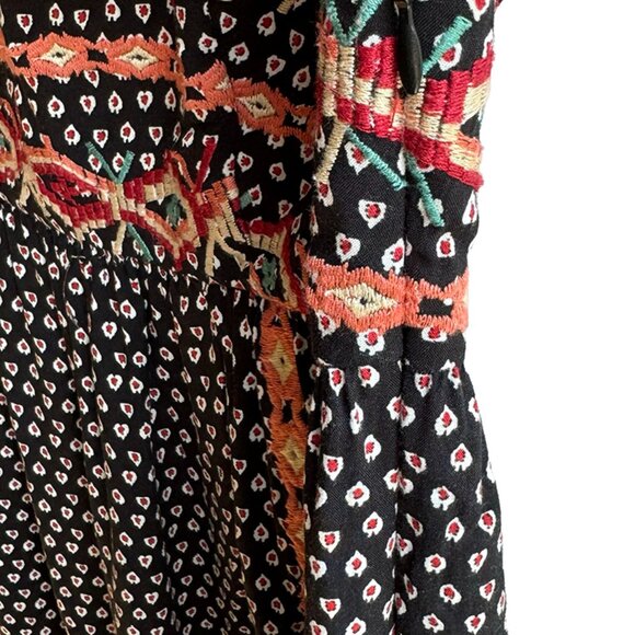 THML sleeveless embroidered minidress, black/multi, size Small - Picture 5 of 7